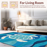 Coastal Artistic Sea Turtle Design(Blue)