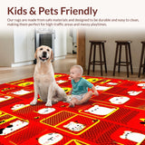 Brightly Colored Fun Shape Collage(Red)