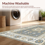 Ultra Soft Area Rug, Non Slip, Stain Resistant, Washable Area Rugs for Living Room, Bedroom, Tarot Night Sky Rug with Ornate Sun, Moon, and Cosmic Patterns(Gray)