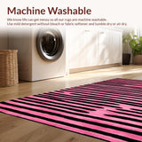 Ultra Soft Area Rug, Non Slip, Stain Resistant, Washable Area Rugs for Living Room, Bedroom, Unique Modern Animal Print Style(Pink)