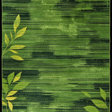 Ultra Soft Area Rug, Non Slip, Stain Resistant, Washable Area Rugs for Living Room, Bedroom, Cottagecore Leafy Nature Motif(Green)