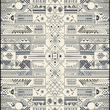 Ultra Soft Area Rug, Non Slip, Stain Resistant, Washable Area Rugs for Living Room, Bedroom, Circular Featuring Abstract Boho Tribal Lines And Geometric Shapes(Black)