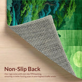 Ultra Soft Area Rug, Non Slip, Stain Resistant, Washable Area Rugs for Living Room, Bedroom, Vibrant Nature-Inspired Shag Elements(Green)