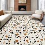 Ultra Soft Area Rug, Non Slip, Stain Resistant, Washable Area Rugs for Living Room, Bedroom, Whimsical Playful Animal Motif(Beige)
