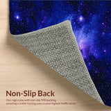 Ultra Soft Area Rug, Non Slip, Stain Resistant, Washable Area Rugs for Living Room, Bedroom, Mystical Space-Inspired Artistic Touch(Blue)