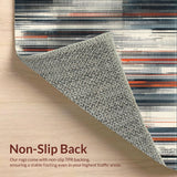 Ultra Soft Area Rug, Non Slip, Stain Resistant, Washable Area Rugs for Living Room, Bedroom, Piano Key Rug Ebony & Ivory Stripe Woven Floor Covering(Gray)