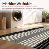 Bold Striped Checkerboard Fusion(Beige)