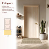 Ultra Soft Area Rug, Non Slip, Stain Resistant, Washable Area Rugs for Living Room, Bedroom, Elegant Warm Neutral Motif(Beige)