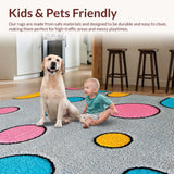 Ultra Soft Area Rug, Non Slip, Stain Resistant, Washable Area Rugs for Living Room, Bedroom, Cute Grey Tufted Cat Rug for Bedroom Decor(Gray)