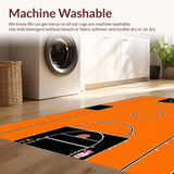Ultra Soft Area Rug, Non Slip, Stain Resistant, Washable Area Rugs for Living Room, Bedroom, Bold Black and Orange Visual(Orange)