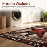 Ultra Soft Area Rug, Non Slip, Stain Resistant, Washable Area Rugs for Living Room, Bedroom, Vintage Rustic Starburst Aesthetic(Gray)