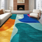 Ultra Soft Area Rug, Non Slip, Stain Resistant, Washable Area Rugs for Living Room, Bedroom, Modern Multi-Color Entryway Versatile Non-Shedding Rug(Blue)
