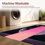 Ultra Soft Area Rug, Non Slip, Stain Resistant, Washable Area Rugs for Living Room, Bedroom, Dreamy Pastel Moonlit Design(Pink)