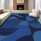 Ultra Soft Area Rug, Non Slip, Stain Resistant, Washable Area Rugs for Living Room, Bedroom, Funky Tiger Design Washable Dining Room Rug(Blue)