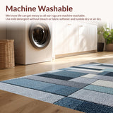 Ultra Soft Area Rug, Non Slip, Stain Resistant, Washable Area Rugs for Living Room, Bedroom, Abstract Serenity Zen Space Rug(Gray)