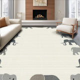 Contemporary Ivory Elephant Artwork(Gray)