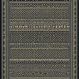 Ultra Soft Area Rug, Non Slip, Stain Resistant, Washable Area Rugs for Living Room, Bedroom, Modern Neutral Tiled Arrangement(Black)