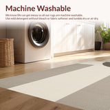 Ultra Soft Area Rug, Non Slip, Stain Resistant, Washable Area Rugs for Living Room, Bedroom, Chic Neutral Tiled Composition(Beige)