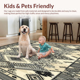 Traditional Handcrafted Runner With Tribal Diamond Motifs(Beige)