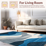 Subtle Grey Blue Geometric Elegance(Blue)