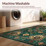 Vintage Floral Textured Print(Green)