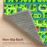 Ultra Soft Area Rug, Non Slip, Stain Resistant, Washable Area Rugs for Living Room, Bedroom, Interactive Colorful Children's Game Room Rug(Green)
