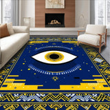 Colorful Distressed Geometric Motif(Blue)