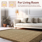 Beige Leopard Spot Area Modern Large Non Shedding(Beige)