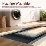 Ultra Soft Area Rug, Non Slip, Stain Resistant, Washable Area Rugs for Living Room, Bedroom, Elegant Contemporary Pattern Mix(Beige)