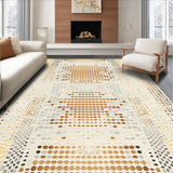 Ultra Soft Area Rug, Non Slip, Stain Resistant, Washable Area Rugs for Living Room, Bedroom, Luxe Off-White Contemporary Look(Beige)