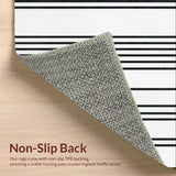 Minimalist Chic Featuring Contrasting Linear Stripes(White)