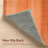 Ultra Soft Area Rug, Non Slip, Stain Resistant, Washable Area Rugs for Living Room, Bedroom, Warm Earthy Minimalist Aesthetic(Orange)