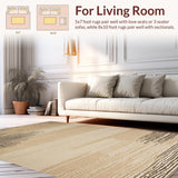 Ultra Soft Area Rug, Non Slip, Stain Resistant, Washable Area Rugs for Living Room, Bedroom, Nature-Inspired Safari Animal Print(Beige)