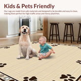 Ultra Soft Area Rug, Non Slip, Stain Resistant, Washable Area Rugs for Living Room, Bedroom, Chic Cozy Paw Pattern Aesthetic(Beige)