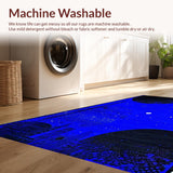 Ultra Soft Area Rug, Non Slip, Stain Resistant, Washable Area Rugs for Living Room, Bedroom, Starlit Ethereal Pattern Design(Blue)