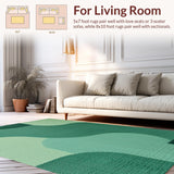 Ultra Soft Area Rug, Non Slip, Stain Resistant, Washable Area Rugs for Living Room, Bedroom, Modern Sage Green Living Room Abstract Rug(Green)