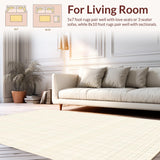 Minimalist Gridwork Runner with a Clean Line and Understated Design(Beige)