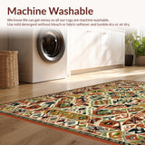Ultra Soft Area Rug, Non Slip, Stain Resistant, Washable Area Rugs for Living Room, Bedroom, Distinctive Trellis Patterned Comfort(Brown)