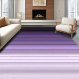 Ultra Soft Area Rug, Non Slip, Stain Resistant, Washable Area Rugs for Living Room, Bedroom, Vibrant Dual-Tone Linear Design(Purple)