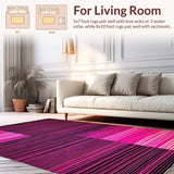 Ultra Soft Area Rug, Non Slip, Stain Resistant, Washable Area Rugs for Living Room, Bedroom, Stylish Geometric Animal Print(Pink)
