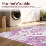 Ultra Soft Area Rug, Non Slip, Stain Resistant, Washable Area Rugs for Living Room, Bedroom, Soft Ivory Pastel Elegance(White)