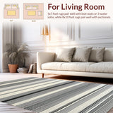 Contemporary Neutral Striped Elegance(Black)