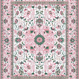 Ultra Soft Area Rug, Non Slip, Stain Resistant, Washable Area Rugs for Living Room, Bedroom, Contemporary Artistic Floral Fusion(White)
