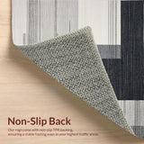 Ultra Soft Area Rug, Non Slip, Stain Resistant, Washable Area Rugs for Living Room, Bedroom, Sophisticated Modern Linear Composition(Gray)