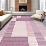 Ultra Soft Area Rug, Non Slip, Stain Resistant, Washable Area Rugs for Living Room, Bedroom, Contemporary Plush Textured Urban Decor(Purple)