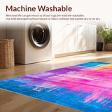 Ultra Soft Area Rug, Non Slip, Stain Resistant, Washable Area Rugs for Living Room, Bedroom, Dynamic Soft Textured Harmony(Pink)