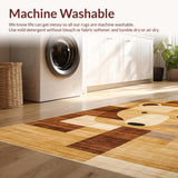 Ultra Soft Area Rug, Non Slip, Stain Resistant, Washable Area Rugs for Living Room, Bedroom, Trendy Chic Animal Decor Accent(Beige)