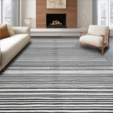 Ultra Soft Area Rug, Non Slip, Stain Resistant, Washable Area Rugs for Living Room, Bedroom, Stylish Entryway Carpet(Black)