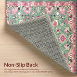 Chic Low Pile Abstract Design(Green)