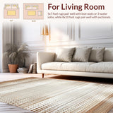 Ultra Soft Area Rug, Non Slip, Stain Resistant, Washable Area Rugs for Living Room, Bedroom, Contemporary Graphic Animal Print(Beige)